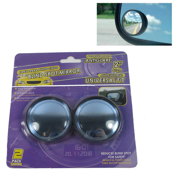 2 Blind Spot Mirror Universal 2" Round Convex View Rear Side Add Car Auto Safety