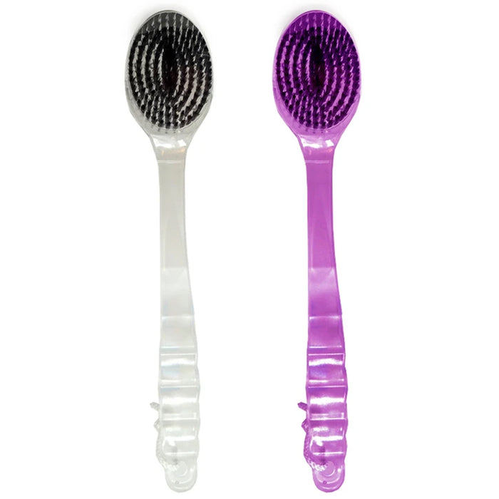 1pc Bamboo Charcoal Bath Brush Back Scrub Scrubber Massager Body Shower Back 14"
