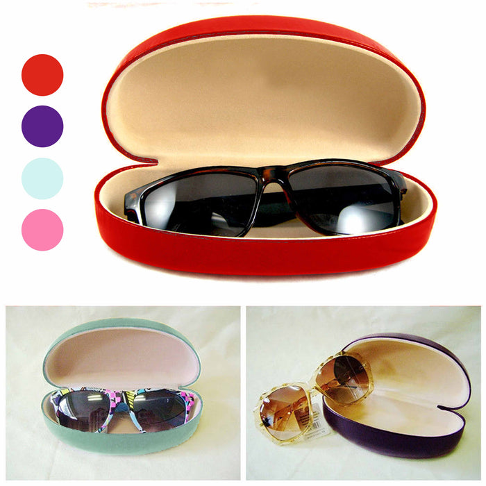 4 Pack Large Sunglasses Case Eye Glasses Hard Clam Shell Box Eyeglasses Holder