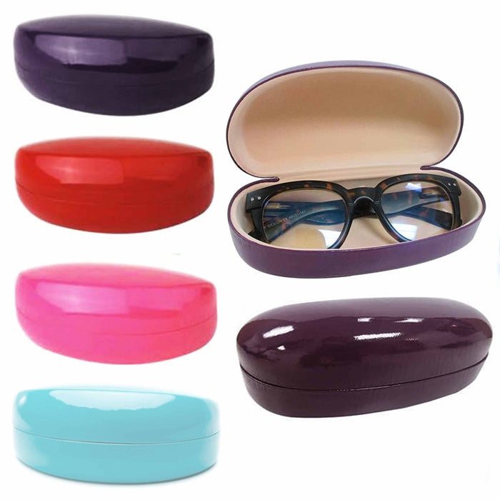 4 Pack Large Sunglasses Case Eye Glasses Hard Clam Shell Box Eyeglasses Holder