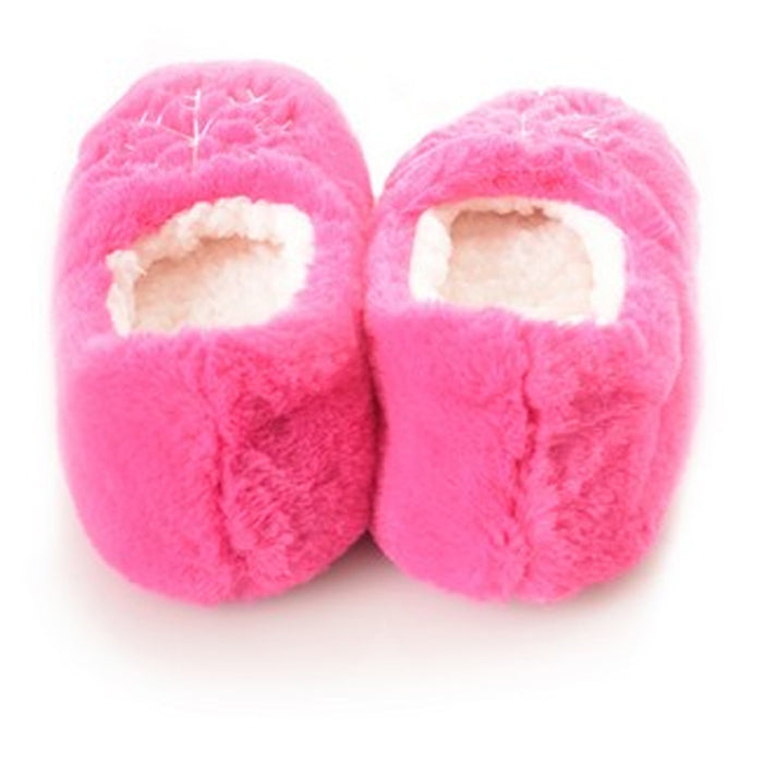 2 Pair Women Fuzzy Slippers Snowflake Winter Fur Thermal Warm Furry House Shoes
