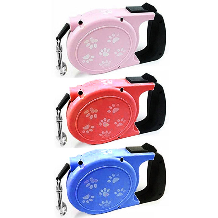 1 Pc 26Ft Retractable Dog Leash Stop Lock Small Medium Big Pet Up To 100lb