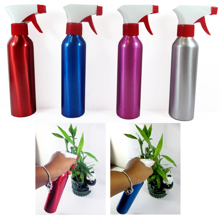 3 Aluminum Spray Bottles Water Empty Atomizer Mist Perfume Hair Care Salon Home