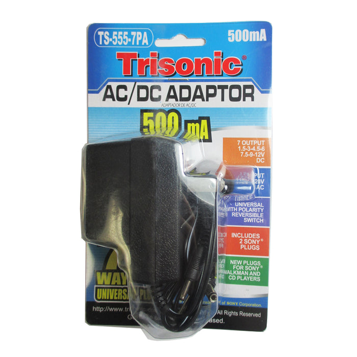 AC DC Universal Power Adapter output 1.5V to 12V 6 Plugs Selection 110-220V Volt
