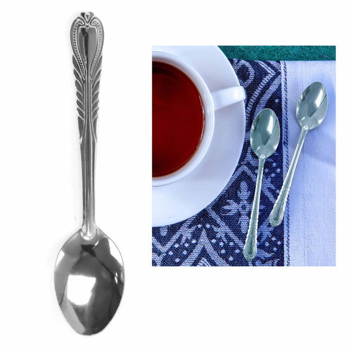 12 Pc Dinner Spoons Flatware Set Stainless Steel Utensil Silverware Cutlery Soup