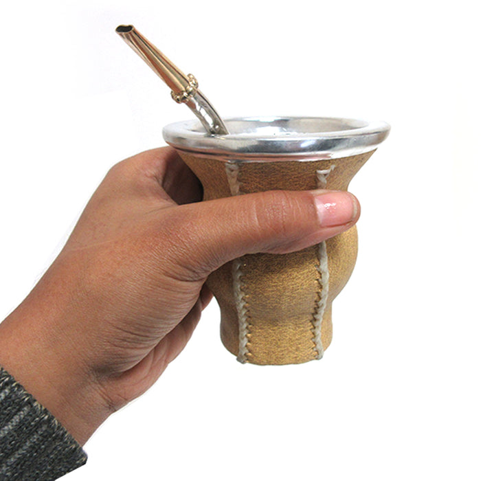 Argentina Mate Gourd Tea Glass Cup Thick Bombilla Straw Diet Drink Kit Set 6446