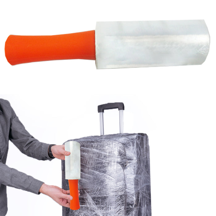 1 X Roll Stretch Plastic Wrap Luggage Banding Travel Packing Tape 5.5" X 250'