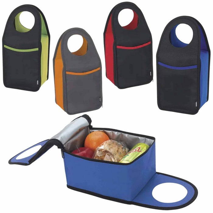 2 Pc Travel Cooler Insulated Lunch Bag Box Men Women Large Reusable Food Storage