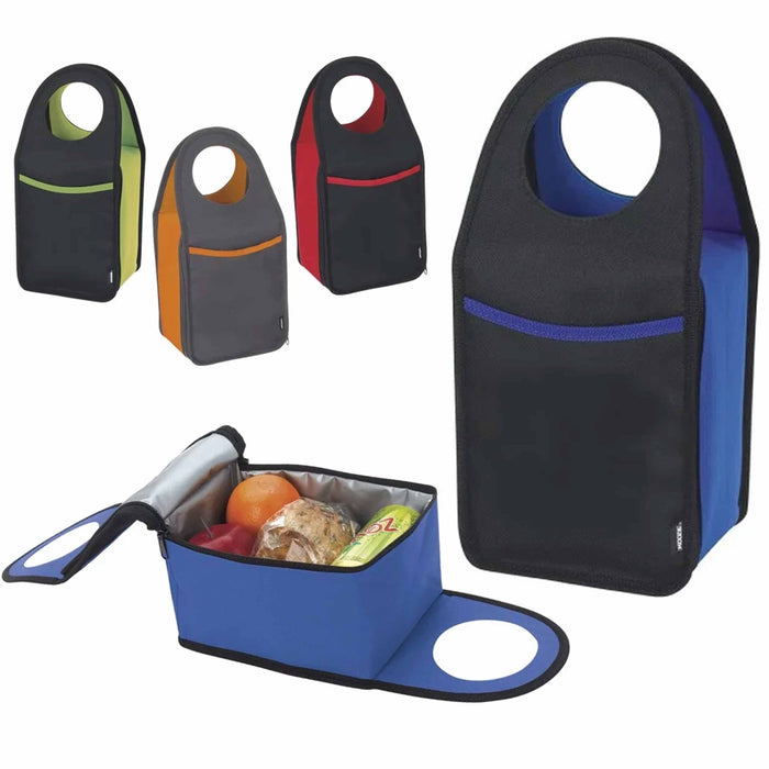 2 Pc Travel Cooler Insulated Lunch Bag Box Men Women Large Reusable Food Storage