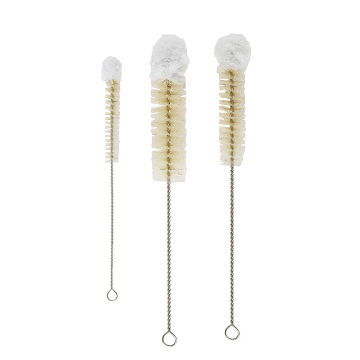 Bottle Cleaning Brushes 3 Sizes Flexible Soft Cotton Tip Clean Narrow Delicate !