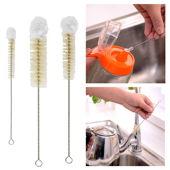 3pcs Hookah Cleaning Brush Soft Cotton Tip Test Tube Lab Glassware Kettle Teapot