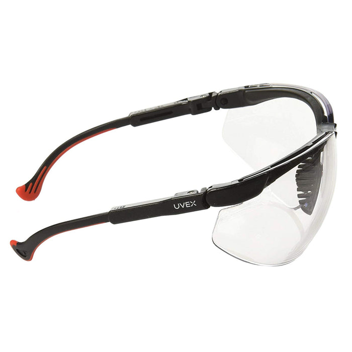 Uvex Safety Eyewear Black Frame Clear Lens AntiFog Sport Work Protective Glasses