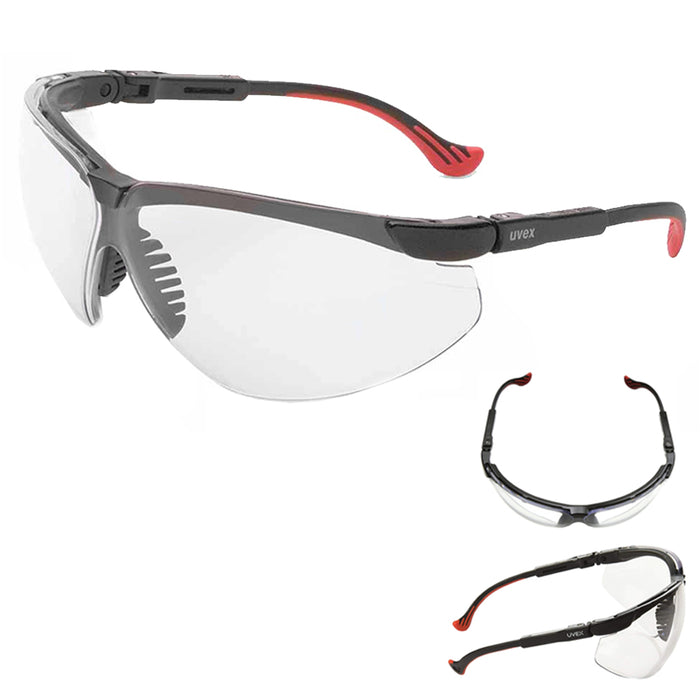 Uvex S3300X Genesis XC Safety Eyewear Black Frame Clear UV Extreme Anti-Fog Lens