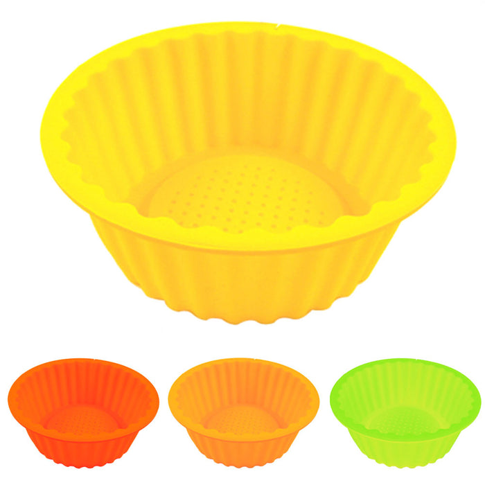New 6 Round Silicone Cake Baking Mold Bake Brownie Dessert Pan Candy Chocolate