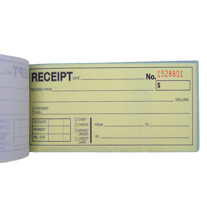 5 Carbonless Invoice Books - 2-Part Duplicate, 50 Sets Per Book, Red