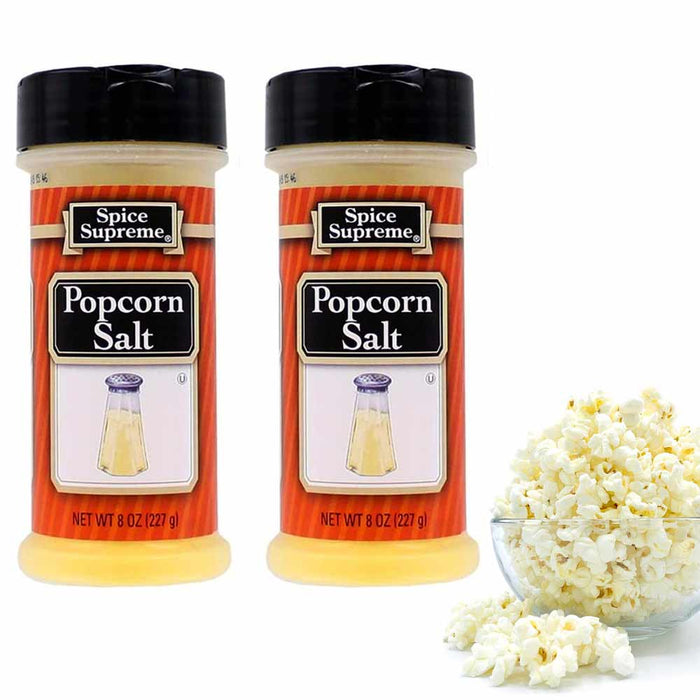 2 Spice Supreme Popcorn Salt Kernel Seasoning 8 Oz Jar Cooking Dry Rub Veggies