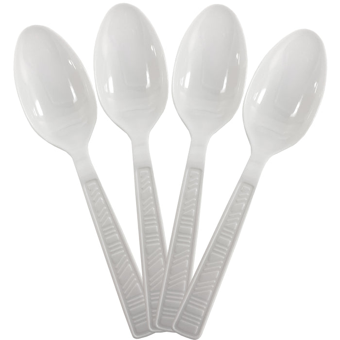 200 Disposable Plastic Spoons Heavy Duty Cutlery Utensils Party Restaurant White
