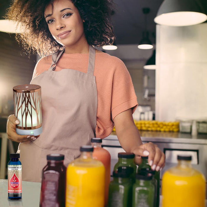 Strawberry Melon Scent Aromatherapy Oil Home Fragrance Air Diffuser Burner 2oz