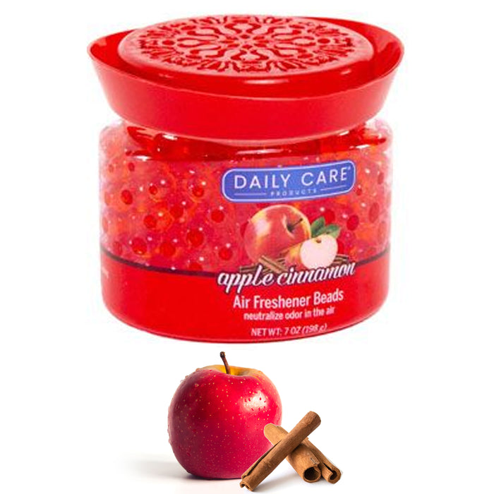 1 Apple Cinnamon Scent Gel Beads Pearl Air Freshener Scented Odor Eliminator 7oz