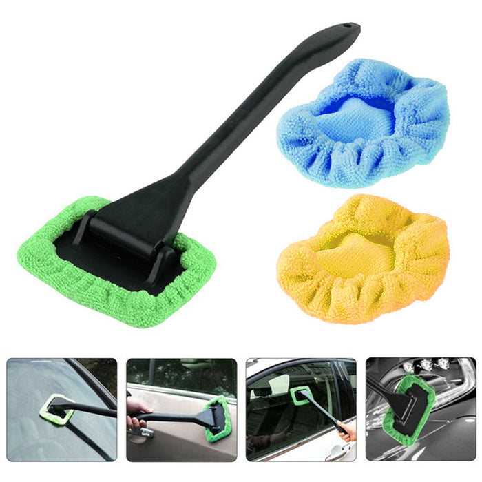 3 Pc Set Microfiber Windshield Clean Car Auto Wiper Cleaner Glass Window Brush
