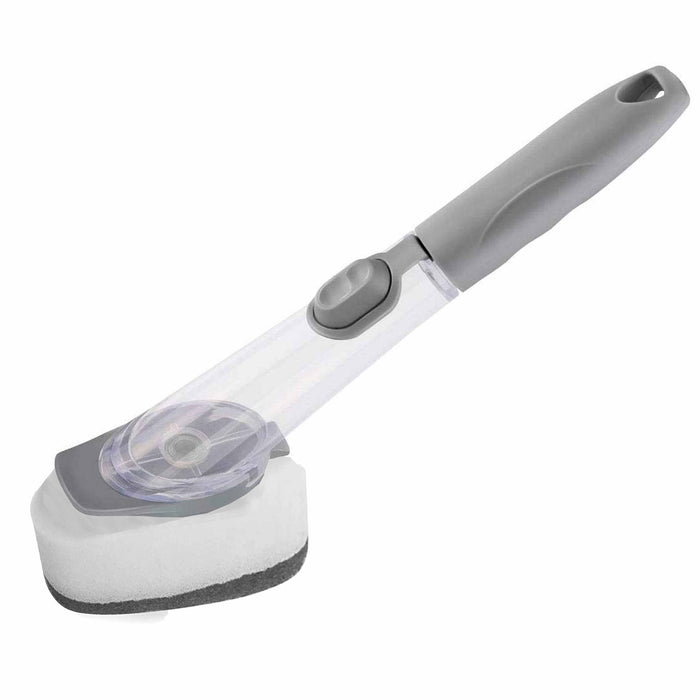 2 Dish Sponge Wand Soap Dispensing Brush Cleaner Scrub Refill Dispenser Kitchen