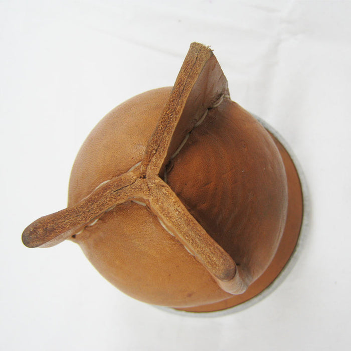 Argentina Mate Gourd Yerba Tea Brown Leather Covered Glass Bombilla Straw 119587