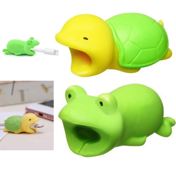 8 Pc Charging Cable Protector Saver Cover Wire Cord Bytes Charger Turtle Frog