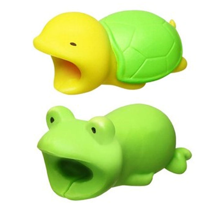8 Pc Charging Cable Protector Saver Cover Wire Cord Bytes Charger Turtle Frog