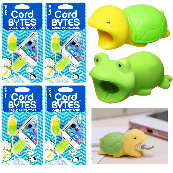 8 Pc Charging Cable Protector Saver Cover Wire Cord Bytes Charger Turtle Frog