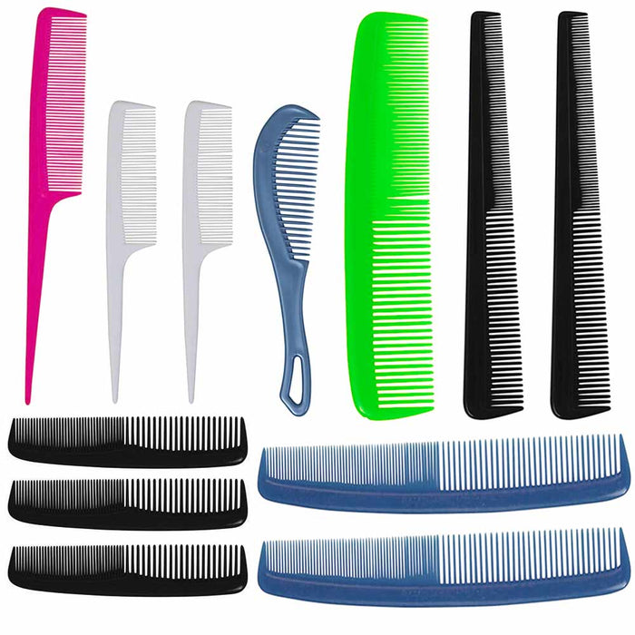 24 Pc Pro Hair Comb Set Salon Hairdressing Barber Styling Tools Brushes Plastic