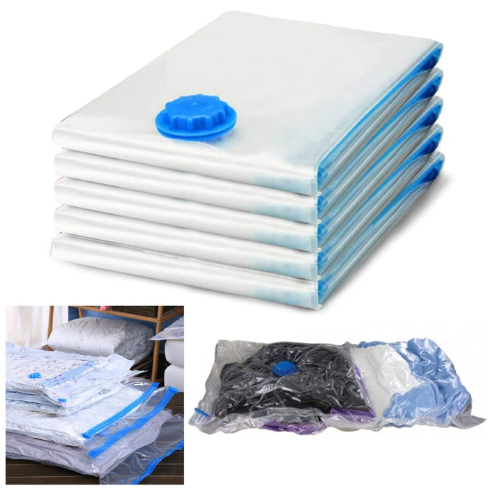 5 Pc Large Storage Bags Space Saving Vacuum Clothes Bedding Organizer Seal 35"