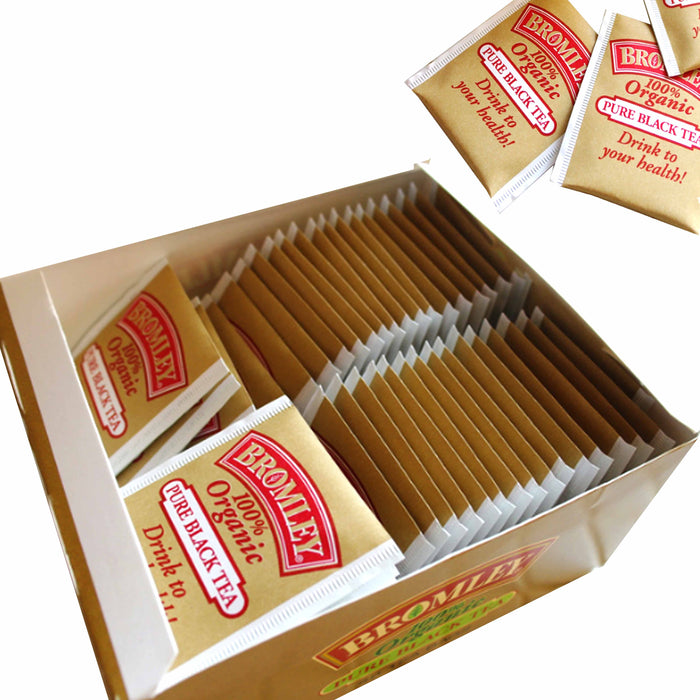 96 Ct Premium 100% Organic Pure Black Tea Bags Bromley Hot Iced Natural Drink
