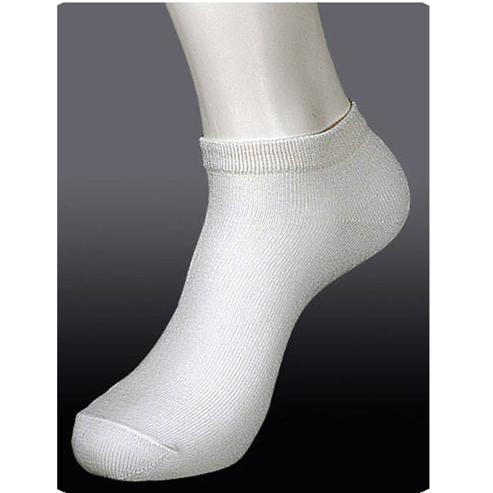 12 Pairs Ankle Socks Mens Women Low Cut Crew Sport Spandex Size 10-13 Whit