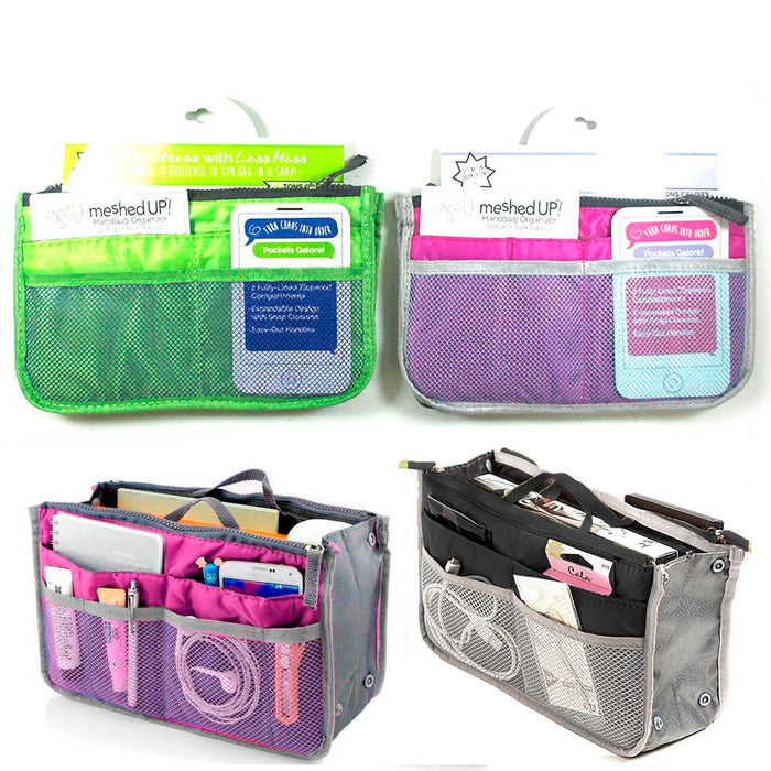 Women Pocket Large Travel Insert Handbag Tote Organizer Tidy Bag Purse Pouch New