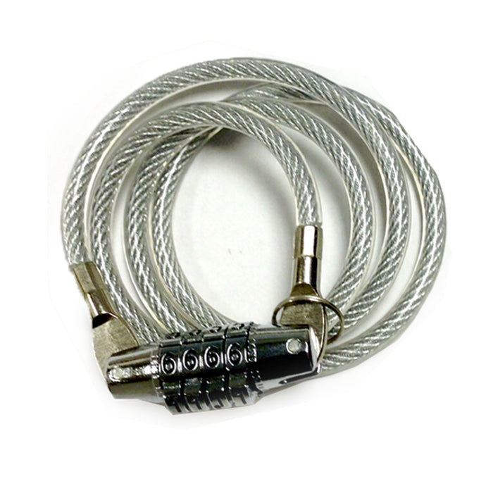 2FT Bicycle Cable Lock Combination Bike Flexible Four Digit Security Metal Wire