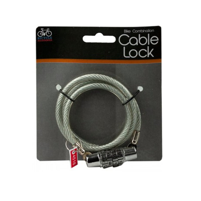 2FT Bicycle Cable Lock Combination Bike Flexible Four Digit Security Metal Wire
