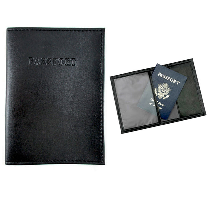 2 Travel Leather Passport Organizer Holder Card Case Protector Cover Wallet Gift