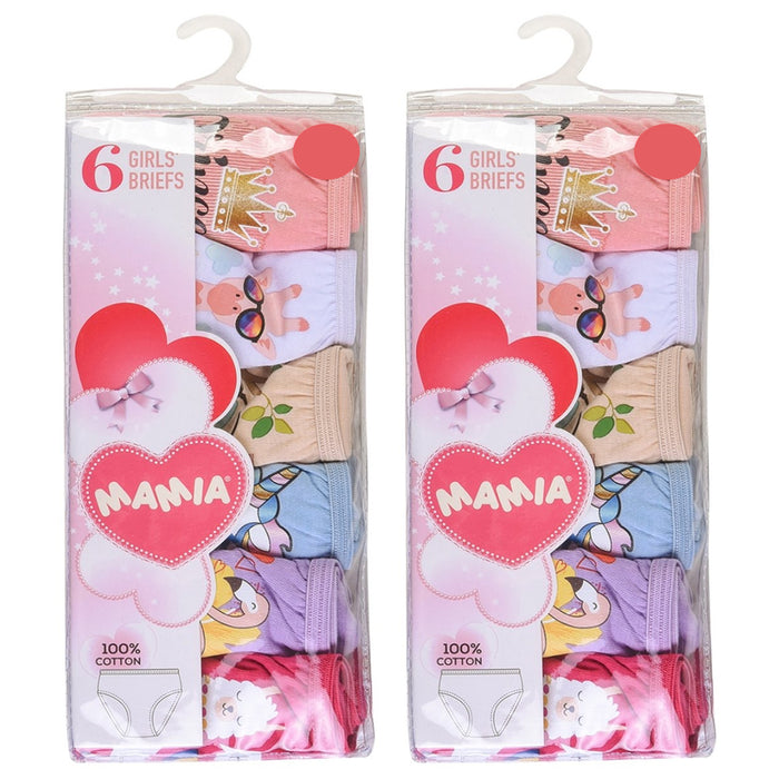 12 Pack Girls Soft 100% Cotton Underwear Toddler Panties Kids Briefs Size Large