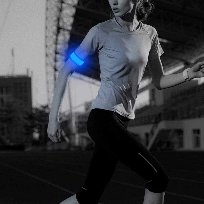 1 Fit LED Arm Strap Glow Band Light Up Sport Runner Fitness Running Reflective