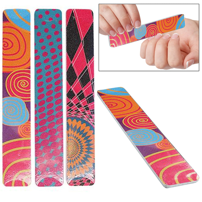 36 X Bulk Pro Double Sided Manicure Nail File Emery Boards Wide Large Salon Tool