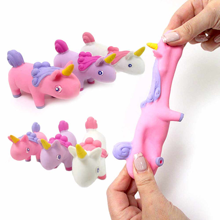 4 Pc Squish Unicorn Squeeze Stress Pressure Relief Soft Fidget Small Toy Gift