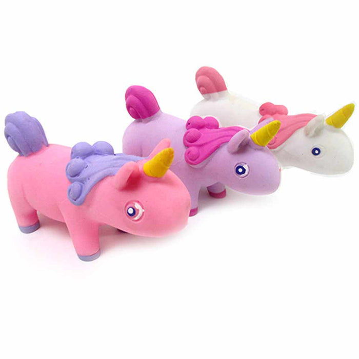 4 Pc Squish Unicorn Squeeze Stress Pressure Relief Soft Fidget Small Toy Gift