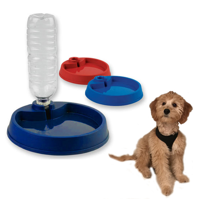 1 Pc Plastic Dog Food Bowl Pet Feeder Dish Feed Water Dispenser Feeding Cat 7.8"