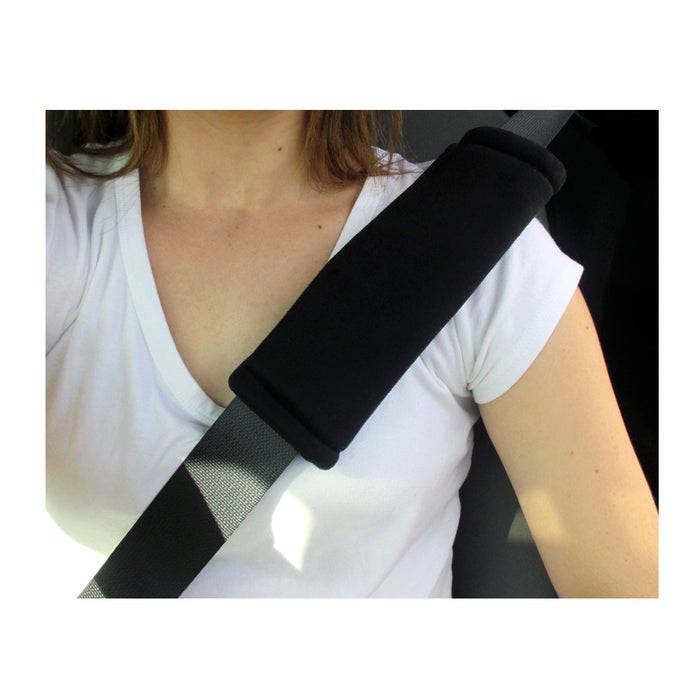 2Pc Black Seat Belt Pads Car Safety Soft Shoulder Strap Cover Cushion Truck Auto