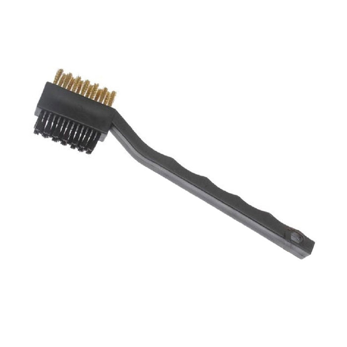 Double Sided Grill Wire Brush Brass Nylon Cleaning Detailing Polish BBQ Bristles