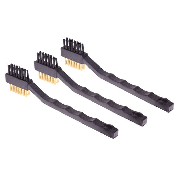 3 Pc Double Sided Brass Wire Brush Gun Rifle Pistol Cleaning BBQ Grill Cleaner