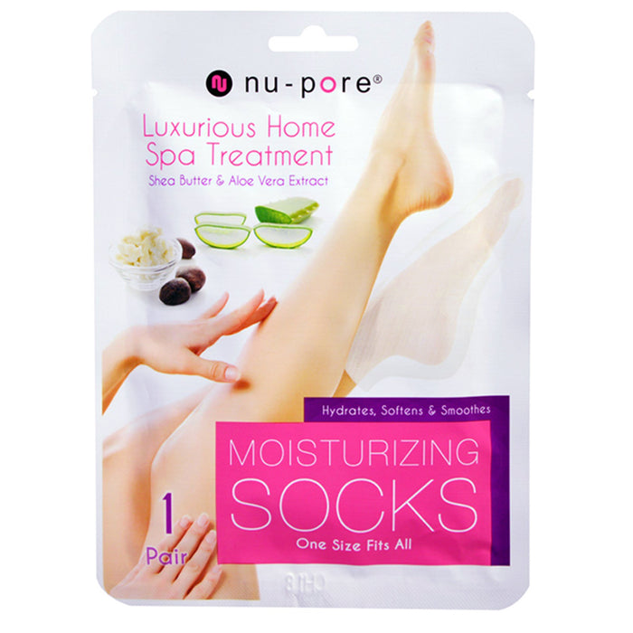 2 Pair Moisturizing Socks Foot Spa Home Treatment Aloe Skin Moisture Dry Feet !!