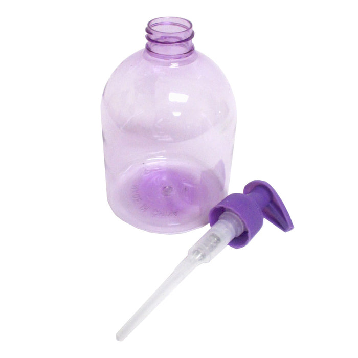 12 Pack Plastic Dispenser Refillable Bottle Hand Liquid Soap Pump Lotion 17.5 Oz