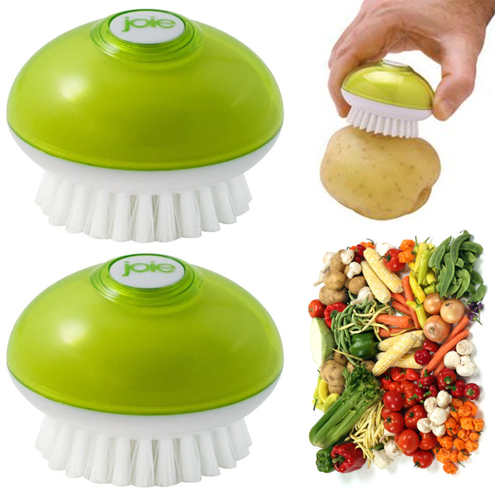 2 Pc Joie Veggie Brush Vegetable Scrubber Potato Cleaning Scrub Fruit Cleaner