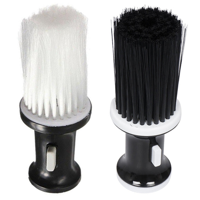 2 Pc Professional Barber Brush Shaving Shave Hard Plastic Handle Long Bristle